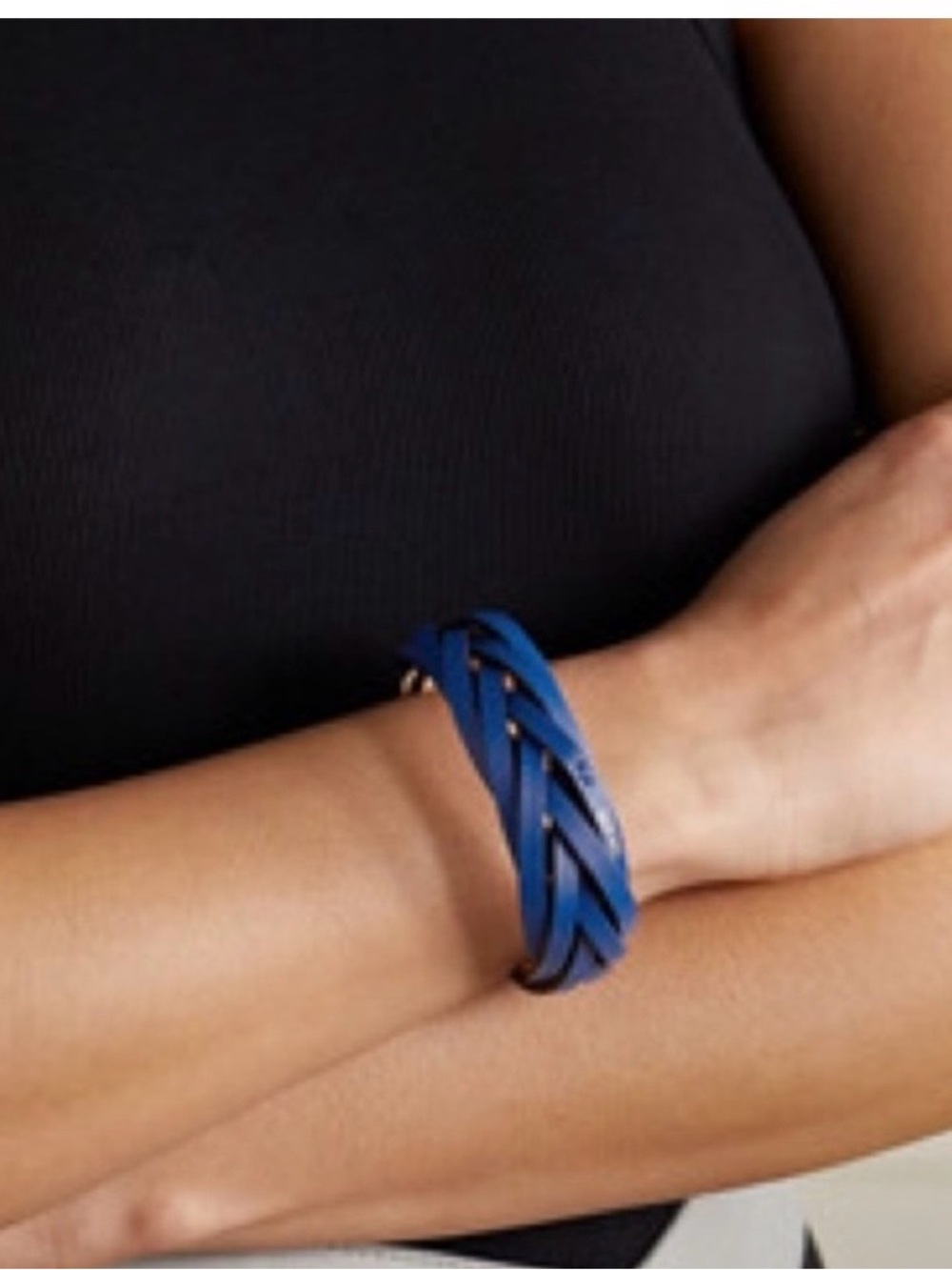 LOEWE Blue Braided Leather Bracelet - Picture 4 of 4